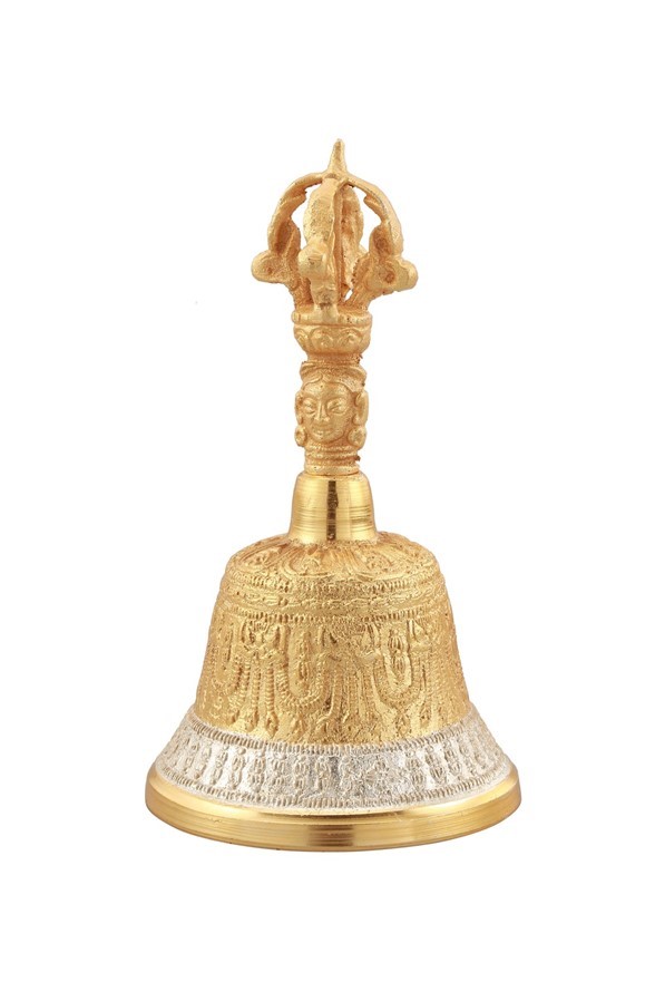 6 Inch Meditation Bell W/ Gold Plating BL085