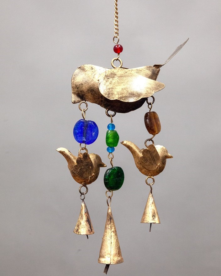 Bird Windchime W/ Glass Beads TS827