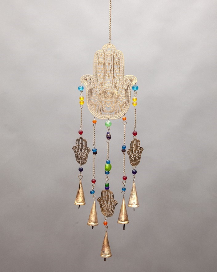 Beaded Hand of Fatima Windchime TS830