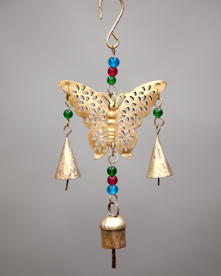 Butterfly Windchime With Beads TS883