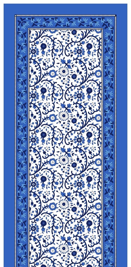 India Arts Floral Cotton Table Runner TR102-03