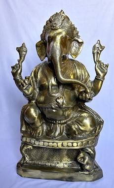 Aluminum Seated Ganesha