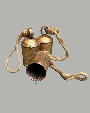 Tin Bell With Metal Striker & Cord