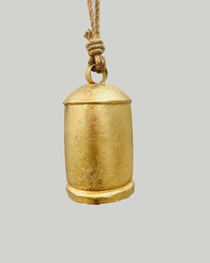 Wholesale 8 Inch Tin Bell W/ Metal Striker and Cord from India Arts