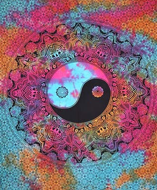 Yin Yang Dragon Tapestry