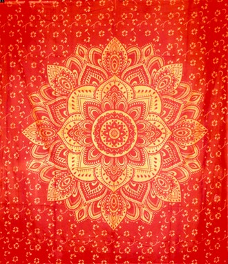 Mandala Tapestry W/ Metallic Printing