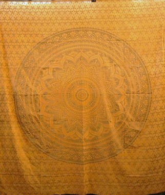 Mandala Tapestry W/ Metallic Printing