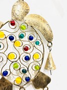 India Arts Iron Turtle Chime W/ Glass Beads TS890 View 2