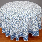 India Arts Handblocked Floral Round Tablecloth TC403-03 View 5