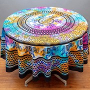 India Arts Tie Dye Elephant Mandala Tablecloth TC404-04 View 5