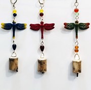 India Arts Small Painted Dragonfly Chime w/ Bead TS888 View 5