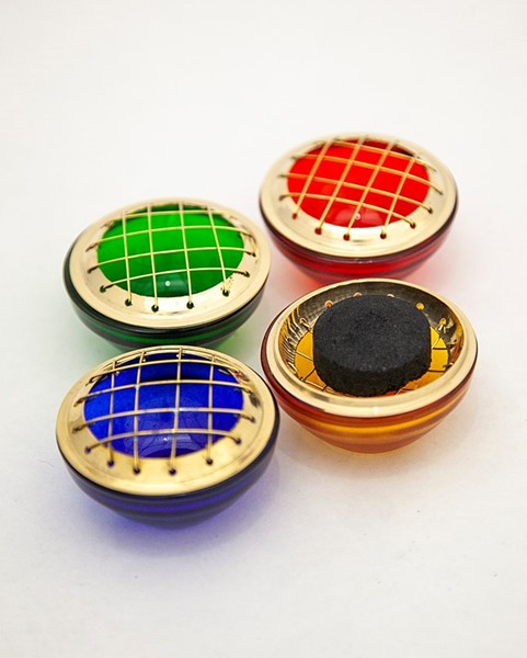 India Arts Colored Glass Incense Burners BB039