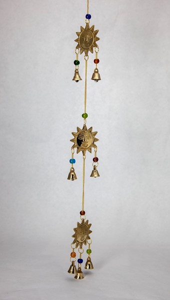 Triple Sun Chime W/ Beads & Bells BS051