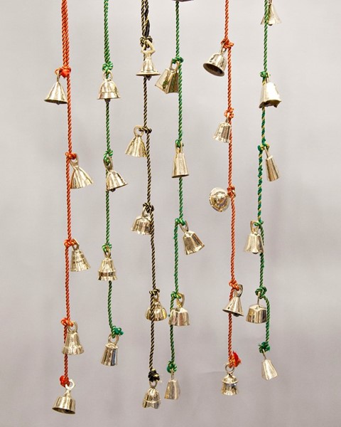 India Arts Brass Bells On Colored Cords BS070