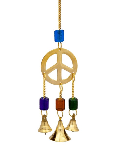 Brass Peace Chime W/ Beads & Bells BS368
