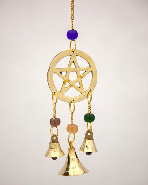 Brass Pentagram Chime W/ Bells BS374