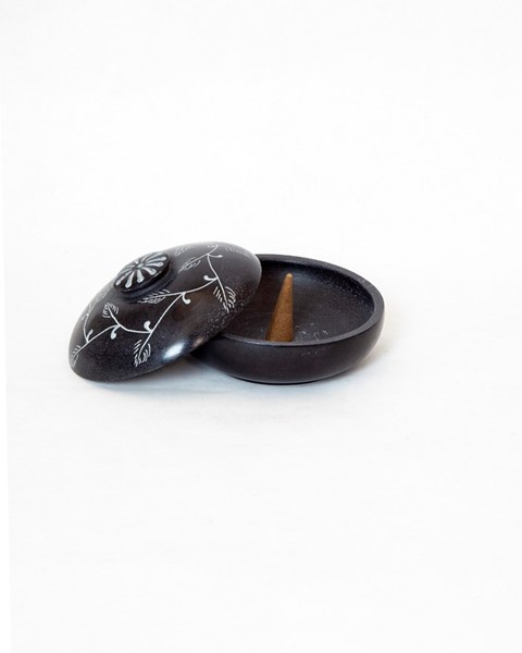 India Arts 4 Inch Soapstone Incense Burner JL680