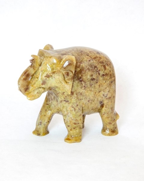 Solid Soapstone Elephant JL761