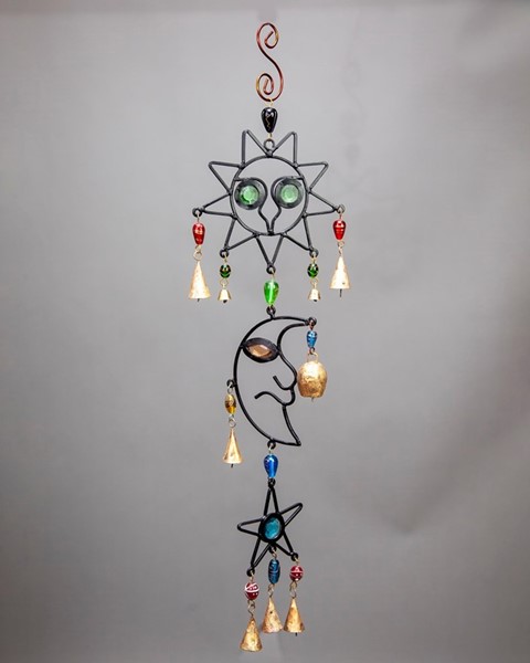 Iron Celestial Chime With Beads TS113
