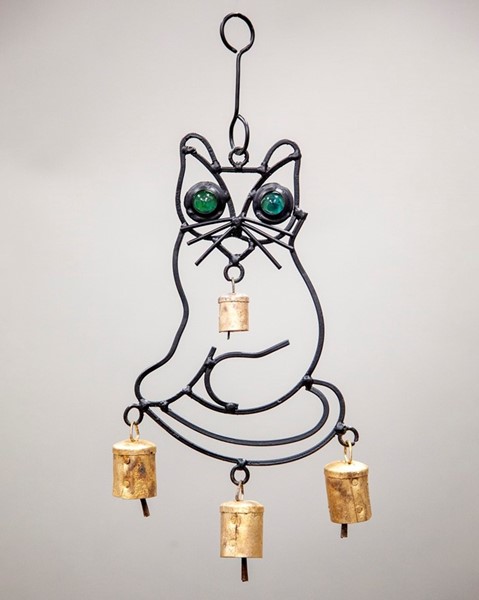Cat Chime With Glass Eyes TS712