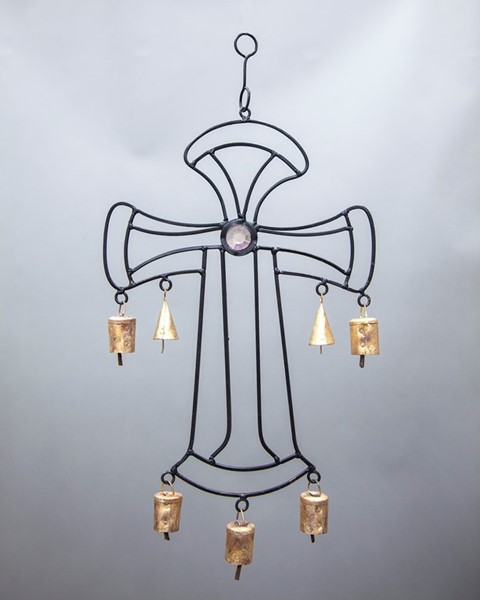 Celtic Cross Chime W/ Glass Accent TS751