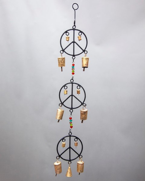 Triple Peace Wind Chime With Beads TS771