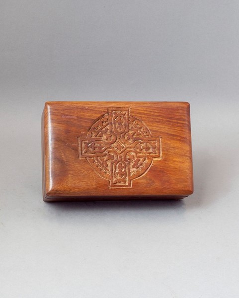 India Arts 4x6 Celtic Cross Wood Box WB202