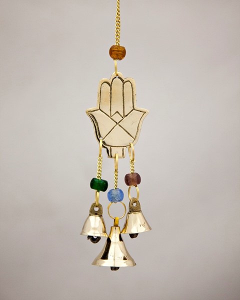 Hand Of Fatima Chime With Beads BS385