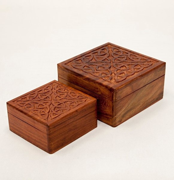 India Arts Celtic Wood Box Set of 2 WB443