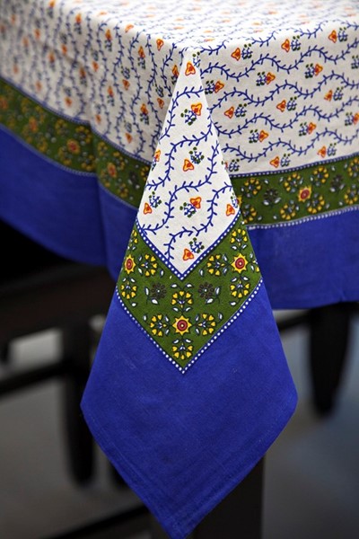 India Arts Square Tablecloth With Buti Design TC394-02