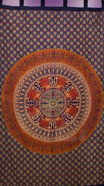 Cotton Elephant/Peacock Curtain CT430-02