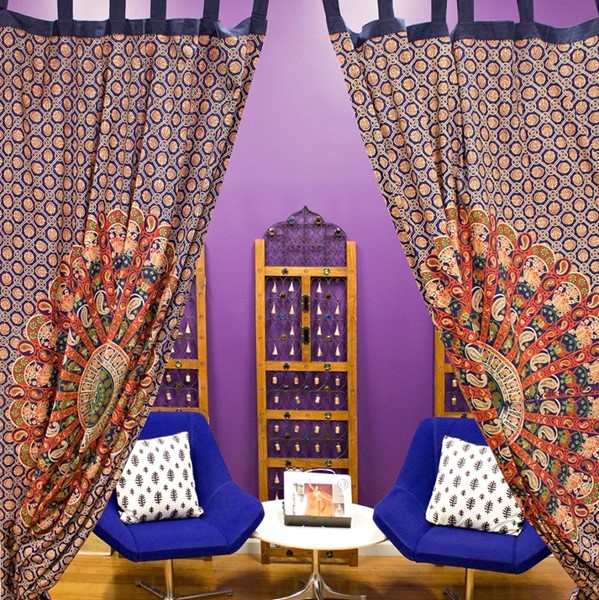 Elephant/Camel Mandala Cotton Curtain CT430-19