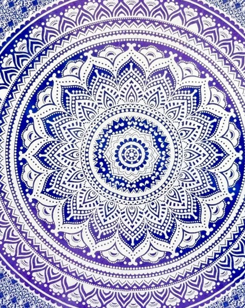 India Arts Tie Dye Mandala Cotton Tapestry 370-01