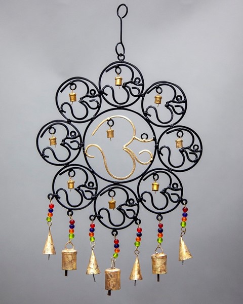 Om Wind Chime W/ Glass Beads TS798