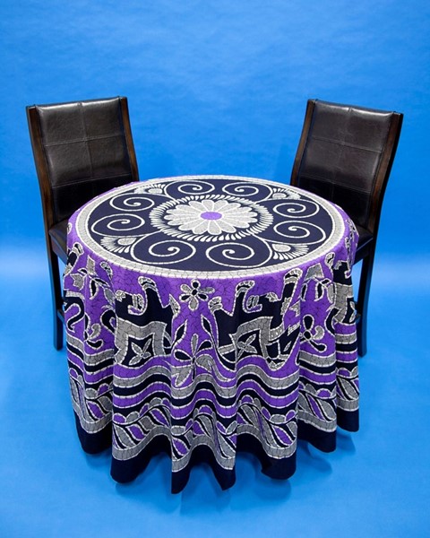 India Arts Large Round Elephant Tablecloth TC401-08