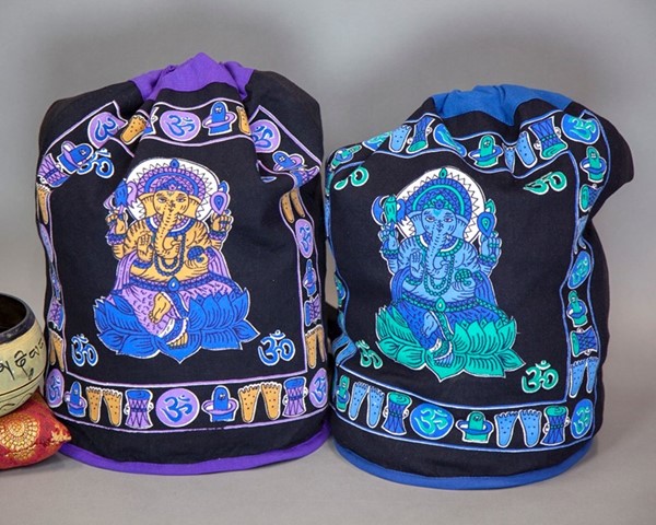 India Arts Cotton Backpack With Ganesh SC120
