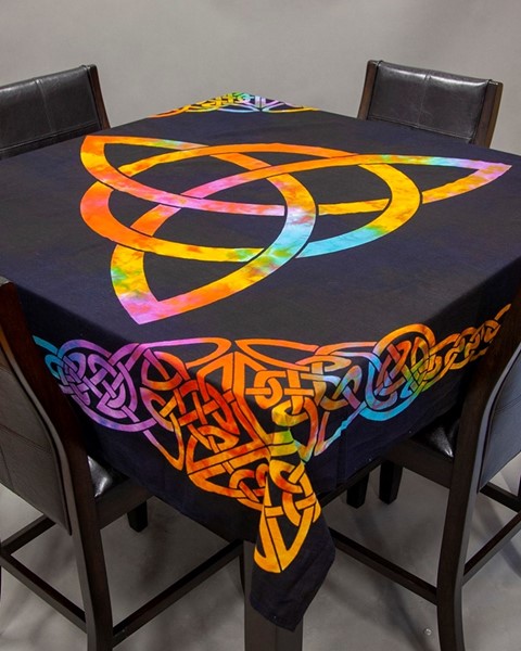 India Arts Square Celtic Triquetra Tablecloth TC438-07