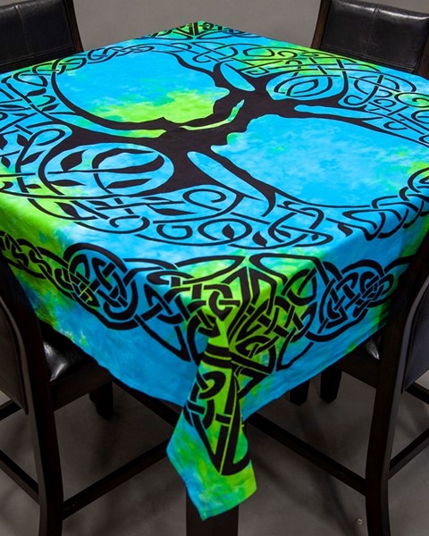 India Arts Square Celtic Tree Tablecloth TC438-08