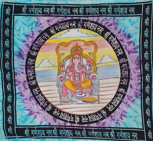 Tie Dye Ganesha Tapestry<br>(Double Size Only) 121-03