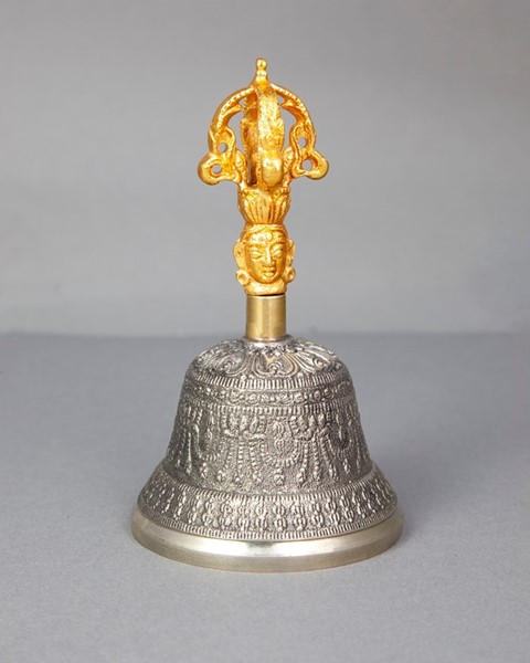 5 Inch Two Tone Seven Metal Handle Bell BL083