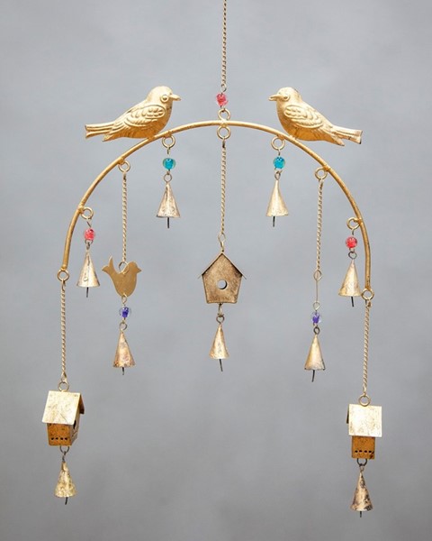 Birdhouse Windchime W/ Beads TS813