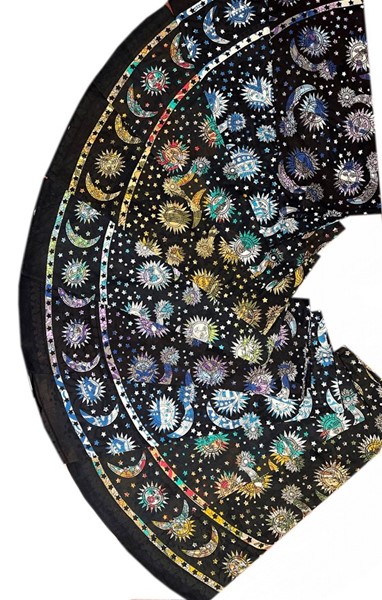 Round Celestial Overprint Tablecloth TC101