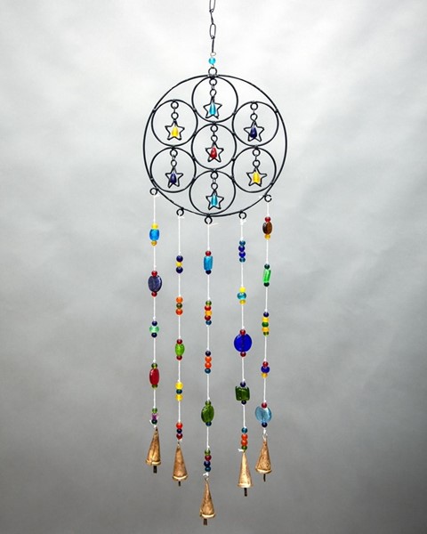 Star Windchime With Beads & Bells TS831