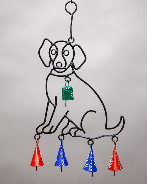 Dog Windchime With Painted Bells TS879