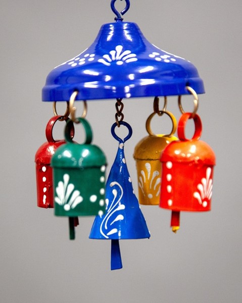 Painted Dome Windchime W/ Beads TS881