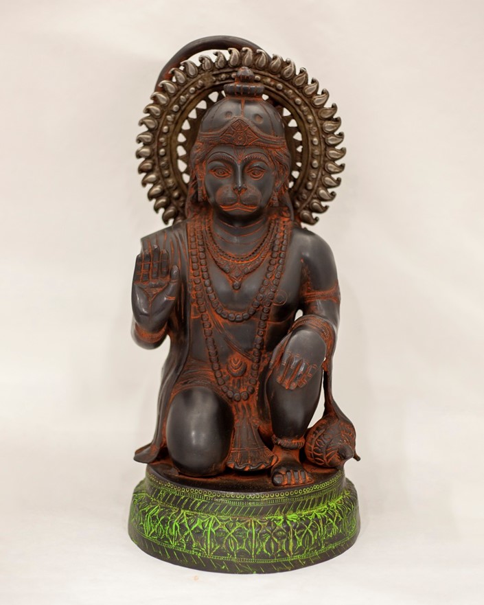 Aluminum Kneeling Hanuman