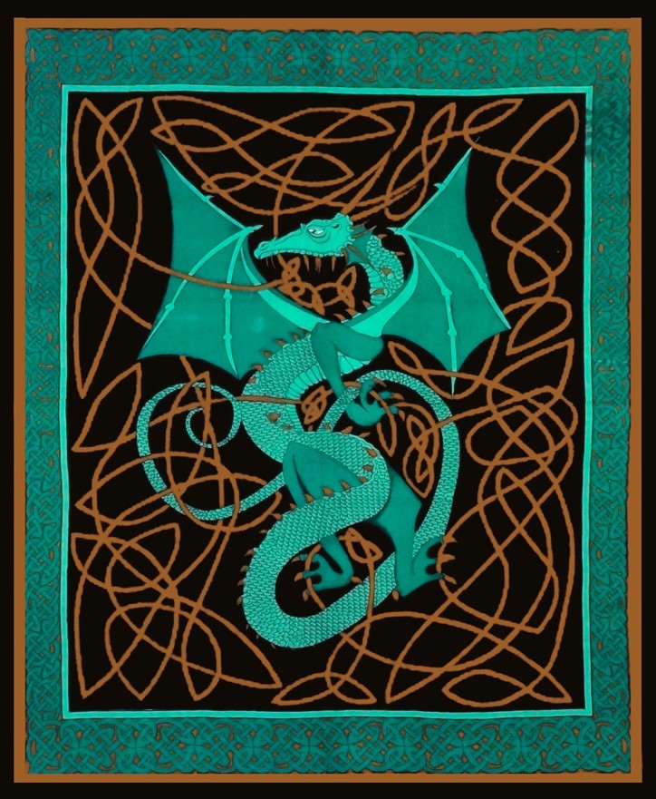 Celtic English Dragon Tapestry