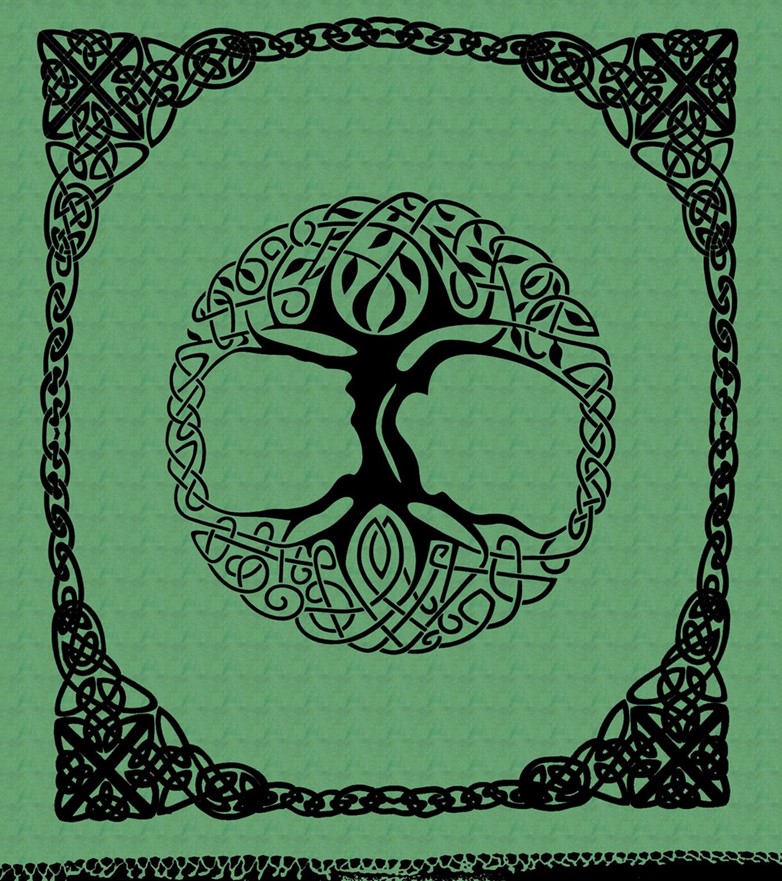 Heavyweight Celtic Tree Tapestry With Fringe